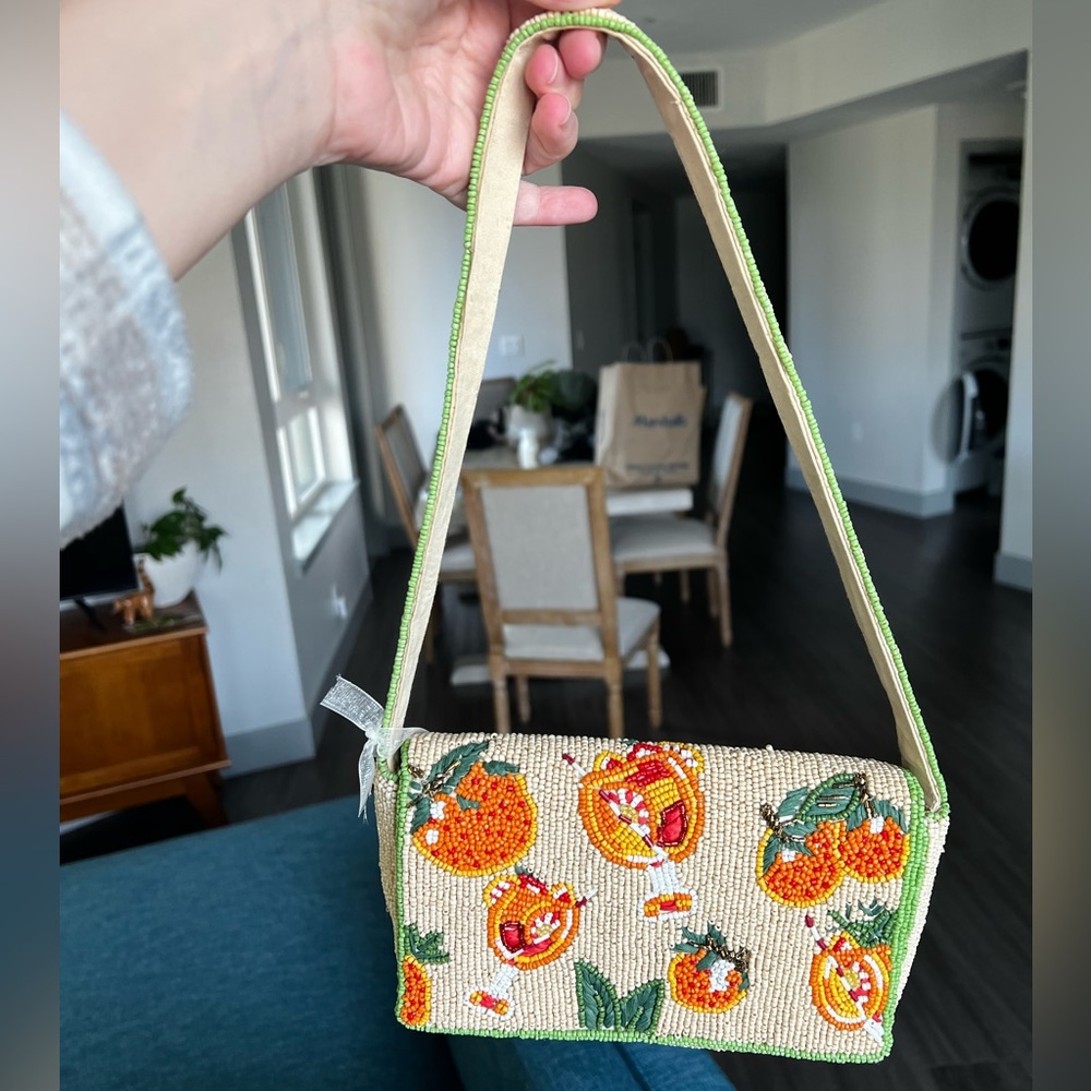 VIRAL NWT Aperol Spritz Beaded Bag